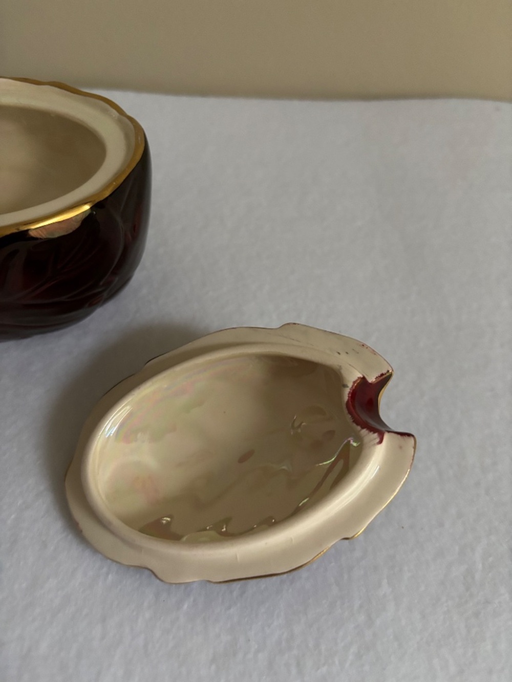 Carlton Ware Rouge Royale Jam Pot - Picture 5 of 6